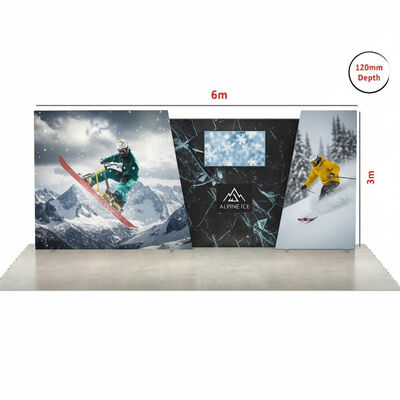 Portable 10x20 Trade Show Booth Reusable Fabric Expo Booth Backdrop