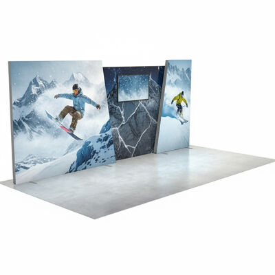 Portable 10x20 Trade Show Booth Reusable Fabric Expo Booth Backdrop