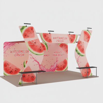 10x20ft Trade Show Booth Modular U Shape Tension Fabric Display System