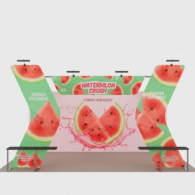 10x20ft Trade Show Booth Modular U Shape Tension Fabric Display System