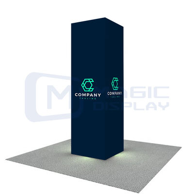 Aluminum Trade Show Display Tower Tension Fabric Booth Tower