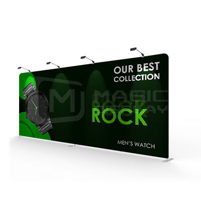 12x8 15x8 20x8 Tension Fabric Display Backdrop Portable Exhibition Banner Stand