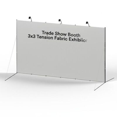3x3m Trade Show Booth with 250g Polyester Fabric, Tool-Free Assembly, and Dye Sublimation Printing for Exhibition Use