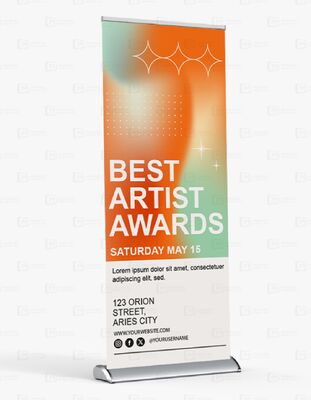 Logo Customized 85*200cm Aluminum Accessory Retractable Banners Display Promotion Roll Up Banner