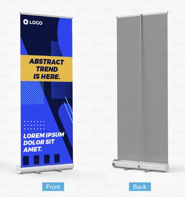 Portable Aluminium Promotional Retractable Banners Pull-up Advertising Background