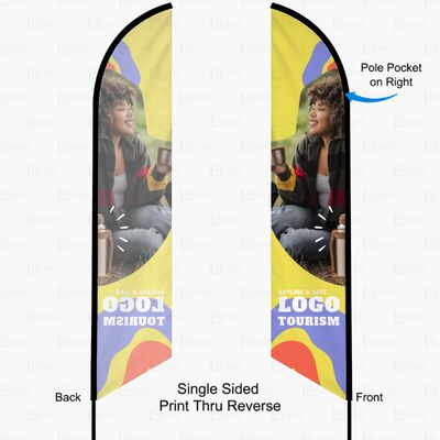 Outdoor Custom Feather Flags Beach Flag Banners Display For Outdoor Advertising Promotional Business