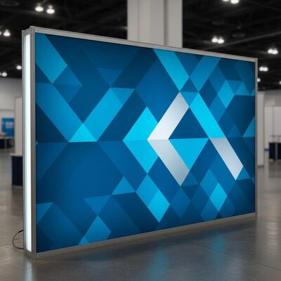10x20ft SEG Light Box Exhibition Backdrop with Dye Sublimation Printing and Tool-Free Assembly