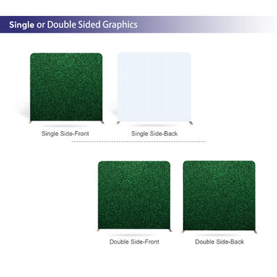 Green Hedge Pillow Case Cover Backdrop Heavy Duty Tension Fabric Backdrop Frame 8X8 Ft Expo Easy Trade Show Booth Tube Display Tension Fabric Banner