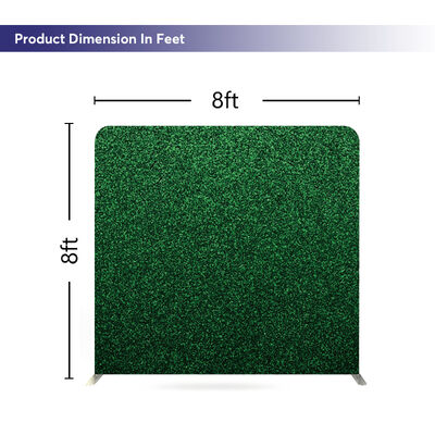 Green Hedge Pillow Case Cover Backdrop Heavy Duty Tension Fabric Backdrop Frame 8X8 Ft Expo Easy Trade Show Booth Tube Display Tension Fabric Banner