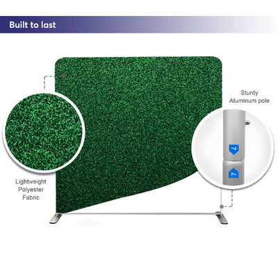 Green Hedge Pillow Case Cover Backdrop Heavy Duty Tension Fabric Backdrop Frame 8X8 Ft Expo Easy Trade Show Booth Tube Display Tension Fabric Banner