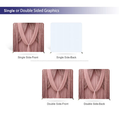 Pink Sequin Drape Pillow Case Cover Backdrop Expo Easy Trade Show Booth Tube Display Tension Fabric Banner