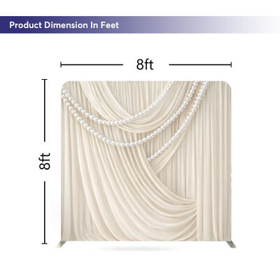 Ivory Drape Pillow Case Cover Backdrop Custom Trade Show Advertising Banner Tension Fabric Display Portable Backdrop Stand