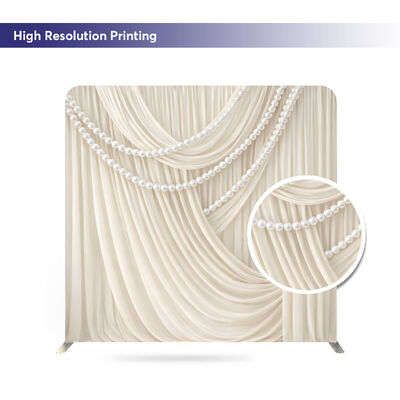 Ivory Drape Pillow Case Cover Backdrop Custom Trade Show Advertising Banner Tension Fabric Display Portable Backdrop Stand