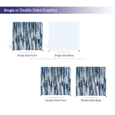 Denim Fringe Backdrop Pillow Case Cover Backdrop Custom Trade Show Advertising Banner Tension Fabric Display Portable Backdrop Stand