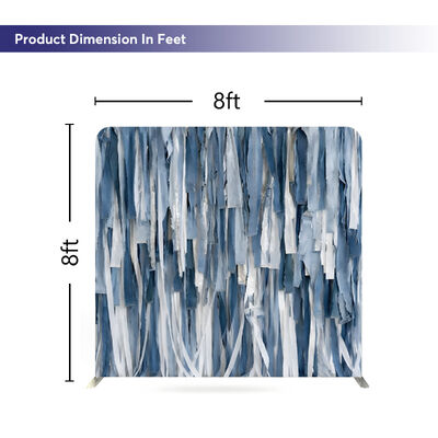 Denim Fringe Backdrop Pillow Case Cover Backdrop Custom Trade Show Advertising Banner Tension Fabric Display Portable Backdrop Stand