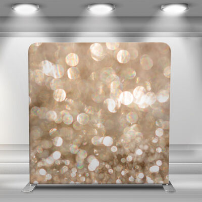 Champagne Sparkle Tension Fabric Backdrop Aluminium Tube Display Trade Show Booths for Exhibition