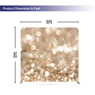 Champagne Sparkle Tension Fabric Backdrop Aluminium Tube Display Trade Show Booths for Exhibition