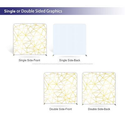 Gold Geometric Tension Fabric Backdrop Photobooth Studio Wall Party Photography Background Birthday Wedding 360 Photo Banner