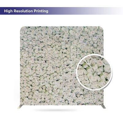 Flower Flora Rose Pillow Case Photo Booth Straight Backdrop Wall Pillow Cover Backdrop With Stand For Birthday Wedding Baby Shower Party