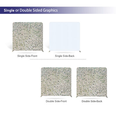 Flower Flora Rose Pillow Case Photo Booth Straight Backdrop Wall Pillow Cover Backdrop With Stand For Birthday Wedding Baby Shower Party