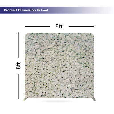 Flower Flora Rose Pillow Case Photo Booth Straight Backdrop Wall Pillow Cover Backdrop With Stand For Birthday Wedding Baby Shower Party