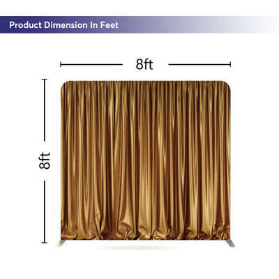 Gold Drape Pillow Case Photo Booth Straight Backdrop Wall Pillow Cover Backdrop With Stand For Birthday Wedding Baby Shower Party