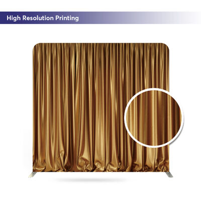 Gold Drape Pillow Case Photo Booth Straight Backdrop Wall Pillow Cover Backdrop With Stand For Birthday Wedding Baby Shower Party