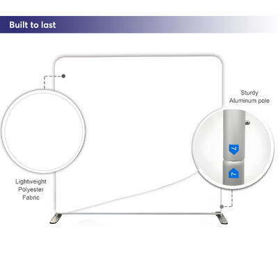 Solid White Double Sided Pillow Case Backdrop Banner Event Booth Tension Fabric Backdrop Custom Straight Tension Fabric Display