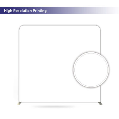 Solid White Double Sided Pillow Case Backdrop Banner Event Booth Tension Fabric Backdrop Custom Straight Tension Fabric Display