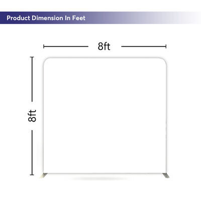 Solid White Double Sided Pillow Case Backdrop Banner Event Booth Tension Fabric Backdrop Custom Straight Tension Fabric Display