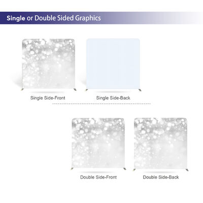 Portable Foldable Aluminum Exhibition Booth Tension Fabric Backdrop Stand Customized Media Walls For Trade Shows