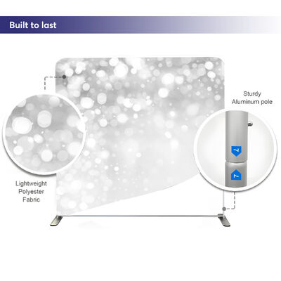 Portable Foldable Aluminum Exhibition Booth Tension Fabric Backdrop Stand Customized Media Walls For Trade Shows