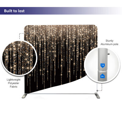 Custom Logo Tension Fabric Backdrop Exhibition Trade Show Booth Display Banner Stand