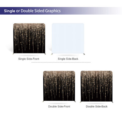 Custom Logo Tension Fabric Backdrop Exhibition Trade Show Booth Display Banner Stand