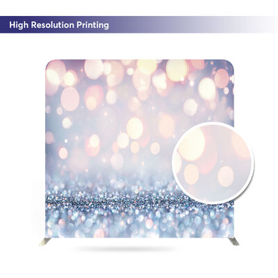 Tool Free Aluminum Tube Trade Show Booth Display Portable Exhibition Backdrop Wall Tension Fabric Double Sided Backdrop