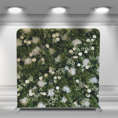 Tool Free Trade Show Booth Display Portable Exhibition Backdrop Wall Tension Fabric Double Sided Banner Stand