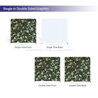 Tool Free Trade Show Booth Display Portable Exhibition Backdrop Wall Tension Fabric Double Sided Banner Stand
