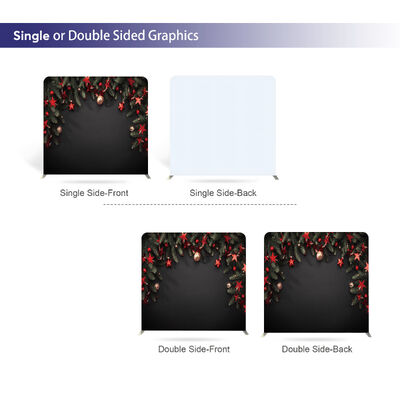 Straight Custom Banner Backdrop Aluminum Tube Exhibition Backdrop Stand Fabric Media Wall For Trade Show Fair