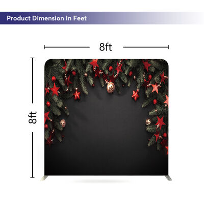 Straight Custom Banner Backdrop Aluminum Tube Exhibition Backdrop Stand Fabric Media Wall For Trade Show Fair