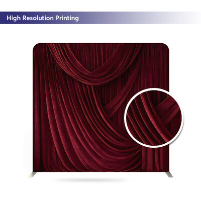 Custom Tension Fabric Display Portable Aluminum Frame Exhibition Backdrop For Trade Show Fair