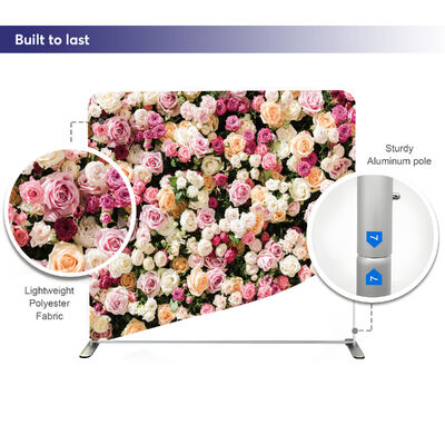 Straight Custom Banner Backdrop Exhibition Backdrop Stand Photobooth Background Wall For Party Events