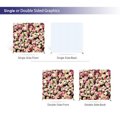 Straight Custom Banner Backdrop Exhibition Backdrop Stand Photobooth Background Wall For Party Events