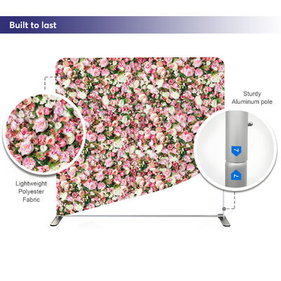 Customized Straight Backdrop Photo Booth Stand Pillowcase Backdrop Party Events Exhibition Backdrop Display