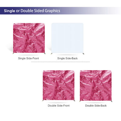 Portable And Foldable Aluminum Frame Tension Fabric Backdrop For Wedding Exhibition Backdrop Displays