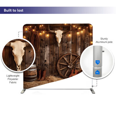 Exhibition Backdrop Wall Photobooth Background Custom Tension Fabric Backdrops For Events