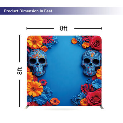 Custom Dye Sublimation Printed Tension Fabric Backdrop Waterproof Aluminum Frame Portable Exhibition Backdrop Display