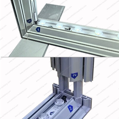 Custom Logo Aluminum Folding LED Light Box Display Backlit SEG Lightbox for Trade Show Exhibition Booth