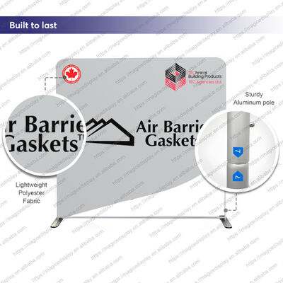 Custom 10x10ft Fast Build Portable Trade Show Booth Fabric Display Stand With Aluminum Pipe Frame