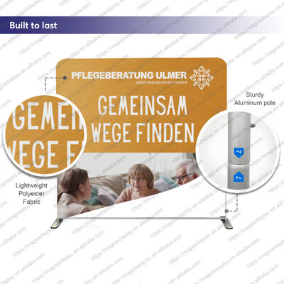 10x10ft Portable Trade Show Booth Aluminum Exhibition Stands Tool Free Custom Printed Advertising Backdrop