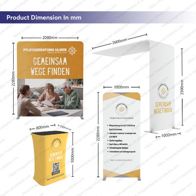 10x10ft Portable Trade Show Booth Aluminum Exhibition Stands Tool Free Custom Printed Advertising Backdrop